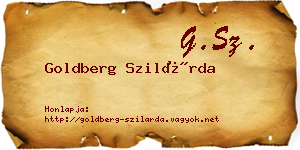 Goldberg Szilárda névjegykártya